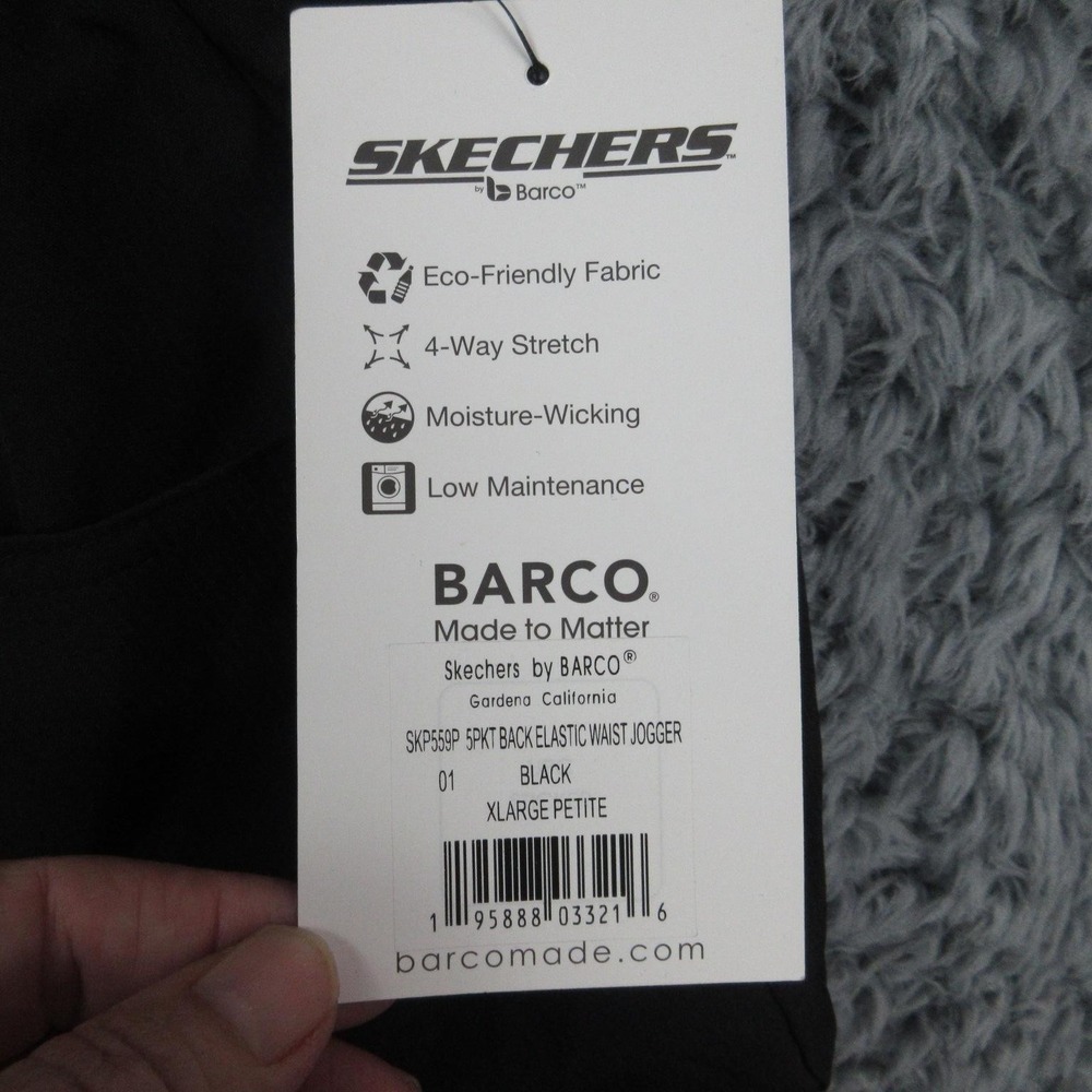 Skechers by Barco Scrub Jogger Pants Womens XL Petite Black 5 Pocket 36x26 NWT - Picture 11 of 16